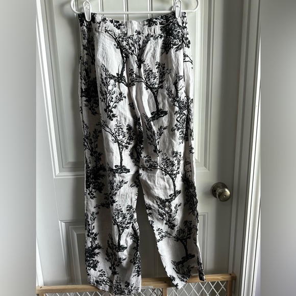 Joie Black and White Linen Pants - Picture 5 of 12
